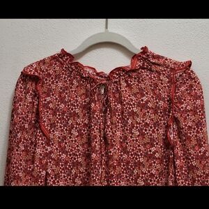 MAX STUDIO Size M Prairie Dress Ditzy Boho Cottagecore Western Tiered Smocked